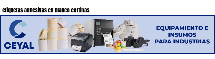 etiquetas adhesivas en blanco cortinas