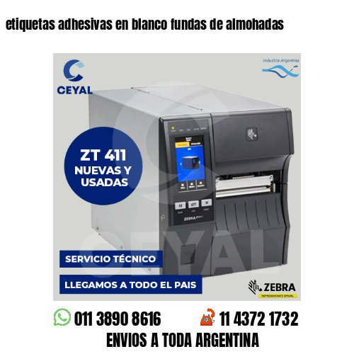 etiquetas adhesivas en blanco fundas de almohadas