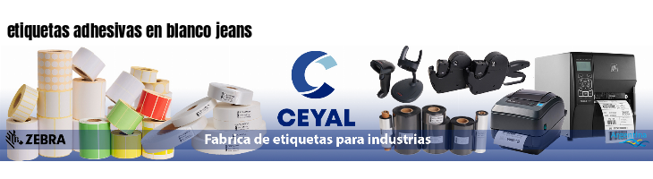 etiquetas adhesivas en blanco jeans