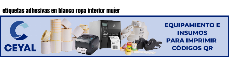 etiquetas adhesivas en blanco ropa interior mujer