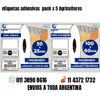 etiquetas adhesivas pack x 5 Agricultores