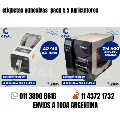 etiquetas adhesivas pack x 5 Agricultores
