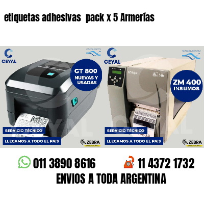 etiquetas adhesivas pack x 5 Armerías
