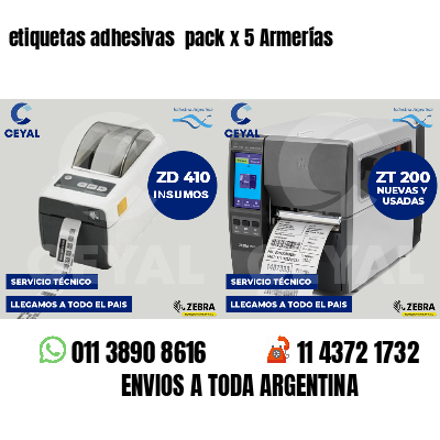 etiquetas adhesivas pack x 5 Armerías
