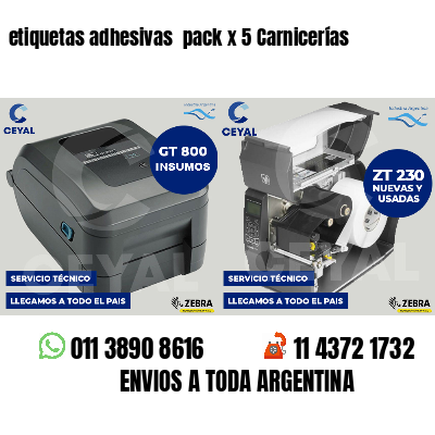 etiquetas adhesivas pack x 5 Carnicerías