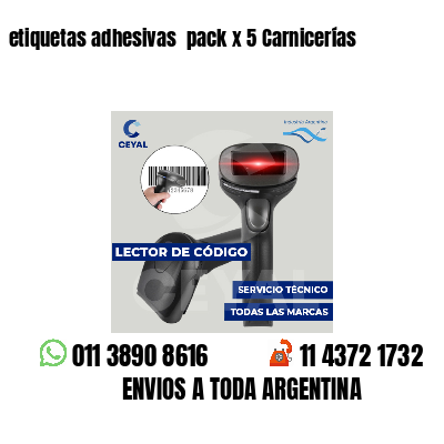 etiquetas adhesivas pack x 5 Carnicerías