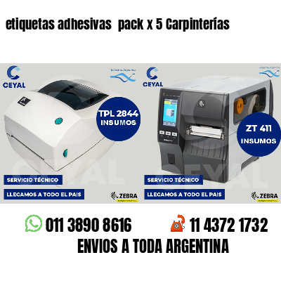 etiquetas adhesivas  pack x 5 Carpinterías