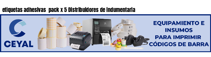etiquetas adhesivas  pack x 5 Distribuidores de indumentaria