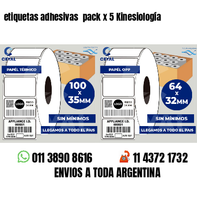 etiquetas adhesivas pack x 5 Kinesiología