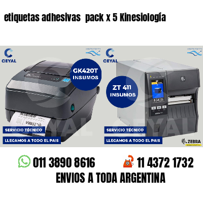 etiquetas adhesivas pack x 5 Kinesiología