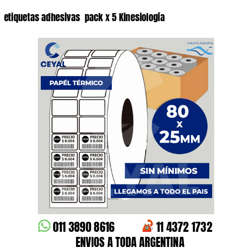 etiquetas adhesivas  pack x 5 Kinesiología