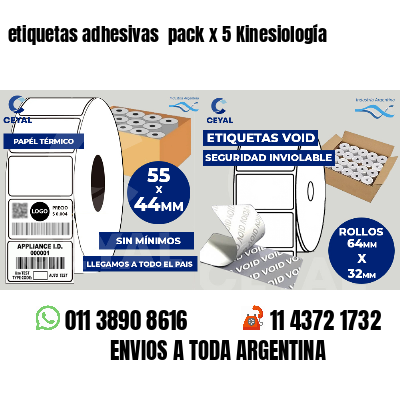 etiquetas adhesivas  pack x 5 Kinesiología