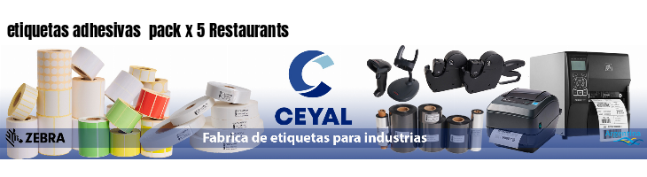 etiquetas adhesivas pack x 5 Restaurants