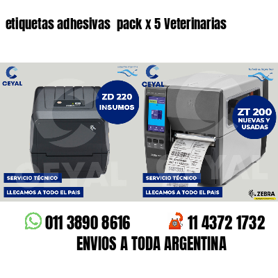 etiquetas adhesivas pack x 5 Veterinarias