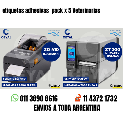 etiquetas adhesivas  pack x 5 Veterinarias