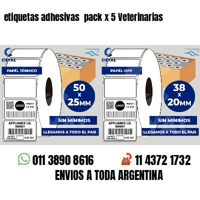 etiquetas adhesivas pack x 5 Veterinarias