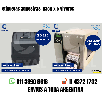 etiquetas adhesivas pack x 5 Viveros