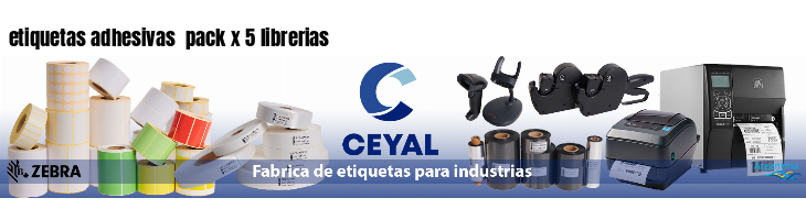 etiquetas adhesivas pack x 5 librerias