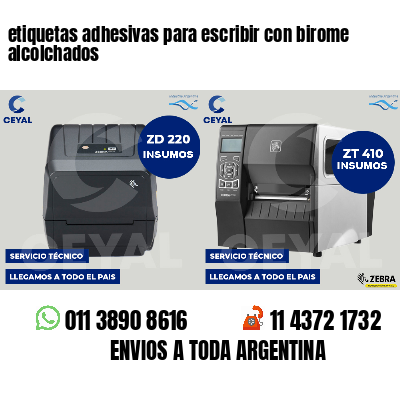 etiquetas adhesivas para escribir con birome alcolchados