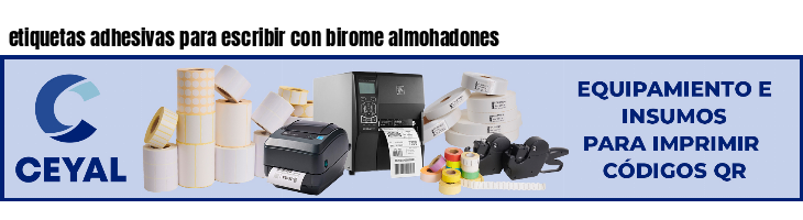 etiquetas adhesivas para escribir con birome almohadones