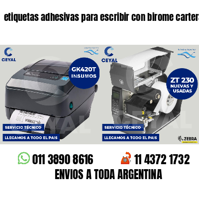 etiquetas adhesivas para escribir con birome carteras