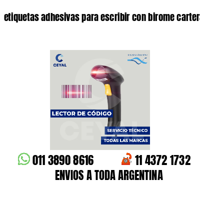 etiquetas adhesivas para escribir con birome carteras