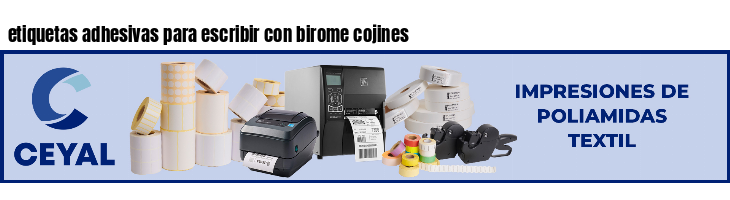 etiquetas adhesivas para escribir con birome cojines