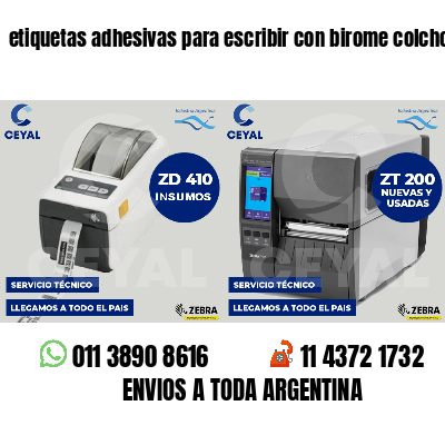 etiquetas adhesivas para escribir con birome colchones