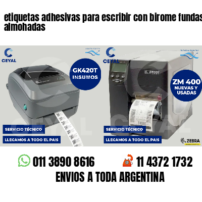 etiquetas adhesivas para escribir con birome fundas de almohadas