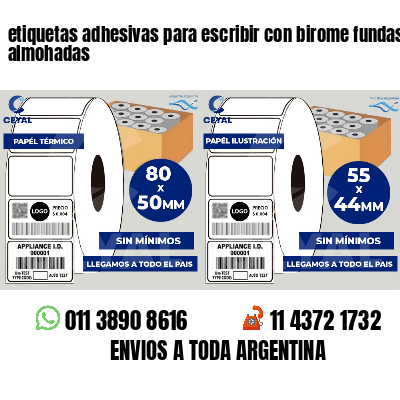 etiquetas adhesivas para escribir con birome fundas de almohadas