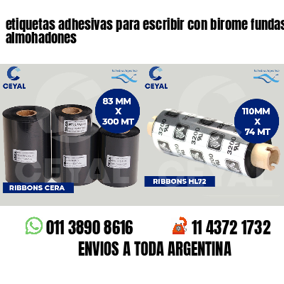 etiquetas adhesivas para escribir con birome fundas de almohadones