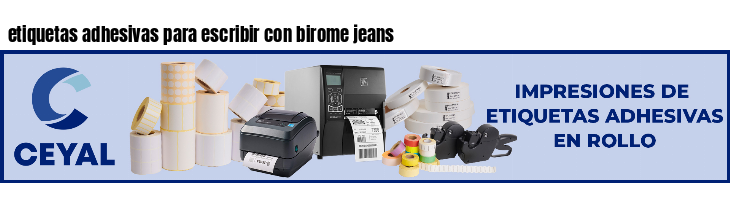 etiquetas adhesivas para escribir con birome jeans