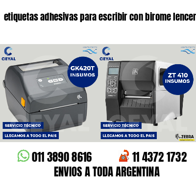 etiquetas adhesivas para escribir con birome lenceria