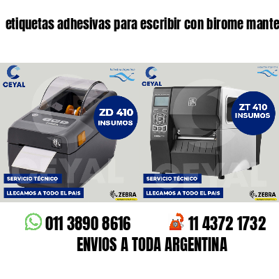 etiquetas adhesivas para escribir con birome manteles