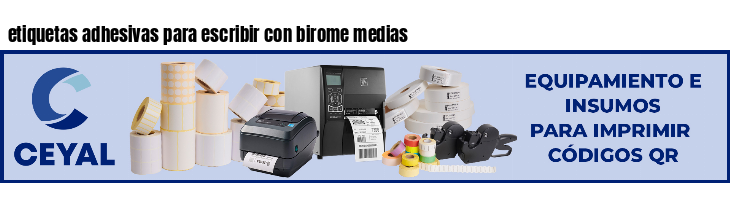 etiquetas adhesivas para escribir con birome medias