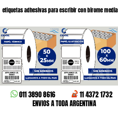 etiquetas adhesivas para escribir con birome medias