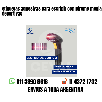 etiquetas adhesivas para escribir con birome medias deportivas