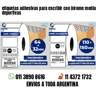 etiquetas adhesivas para escribir con birome medias deportivas
