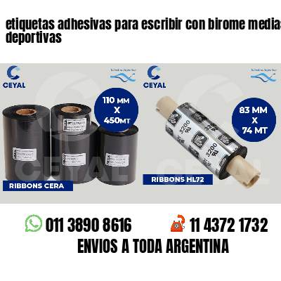 etiquetas adhesivas para escribir con birome medias deportivas