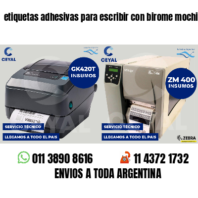 etiquetas adhesivas para escribir con birome mochilas