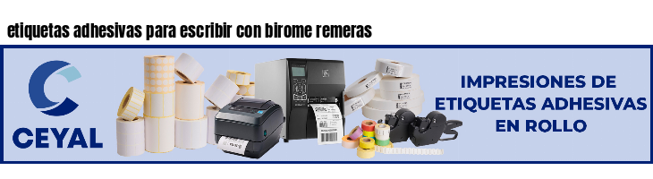 etiquetas adhesivas para escribir con birome remeras