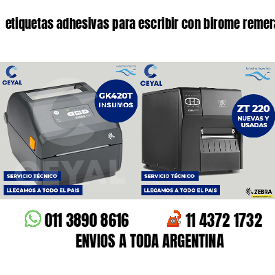 etiquetas adhesivas para escribir con birome remeras