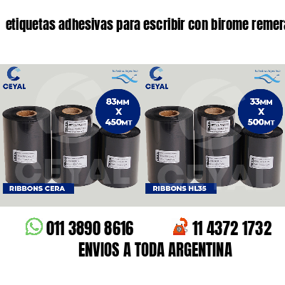 etiquetas adhesivas para escribir con birome remeras