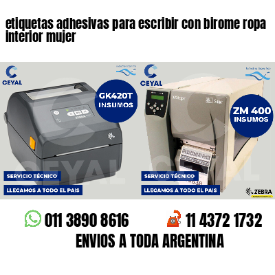 etiquetas adhesivas para escribir con birome ropa interior mujer