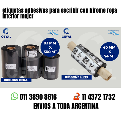 etiquetas adhesivas para escribir con birome ropa interior mujer