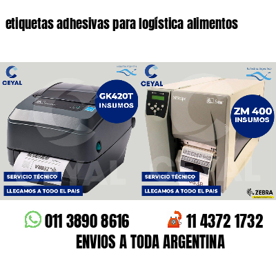 etiquetas adhesivas para logística alimentos