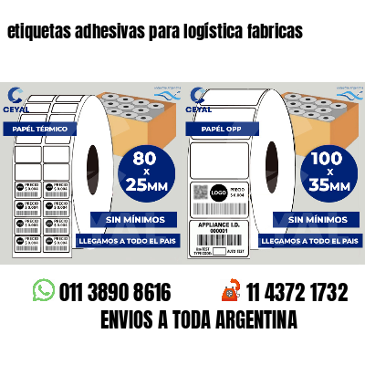 etiquetas adhesivas para logística fabricas
