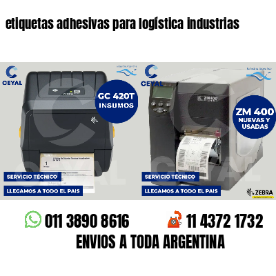 etiquetas adhesivas para logística industrias