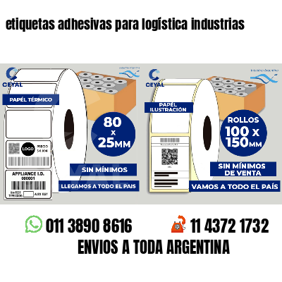 etiquetas adhesivas para logística industrias