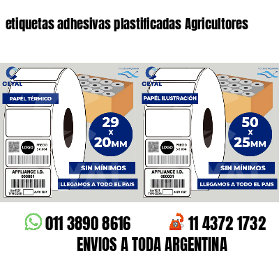 etiquetas adhesivas plastificadas Agricultores